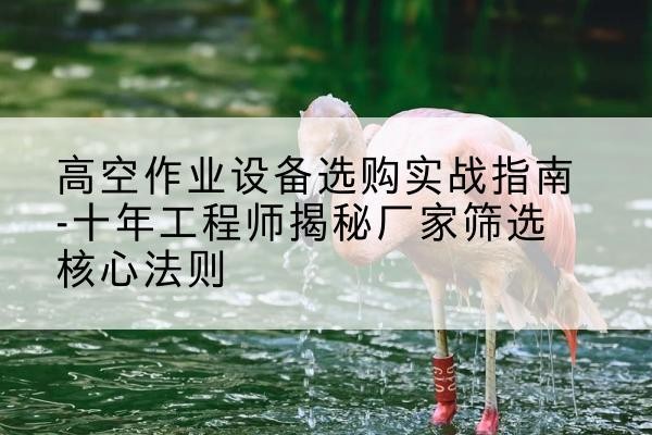 察雅剪叉式升降机厂家-高空作业设备选购实战指南-十年工程师揭秘厂家筛选核心法则